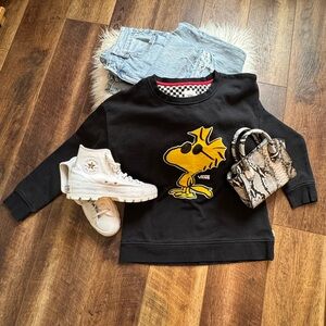 VANS X SNOOPY - Women's Woodstock Black Sweater Size Medium
